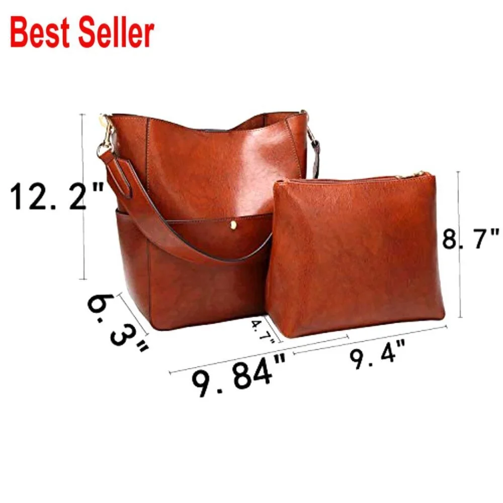 PU Leather Hobo Purse with Adjustable Strap, Zipper Closure